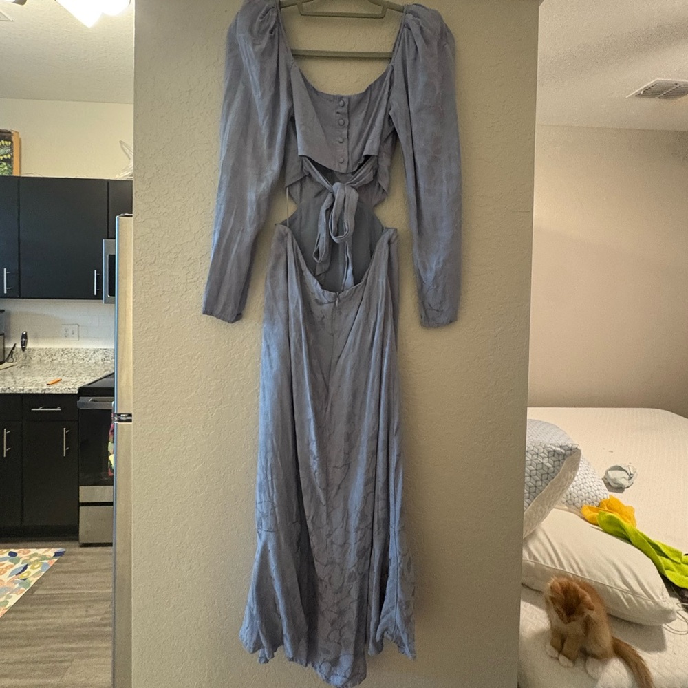 ASTR The Label Lainie Long Blue Dress - Picture 5 of 5